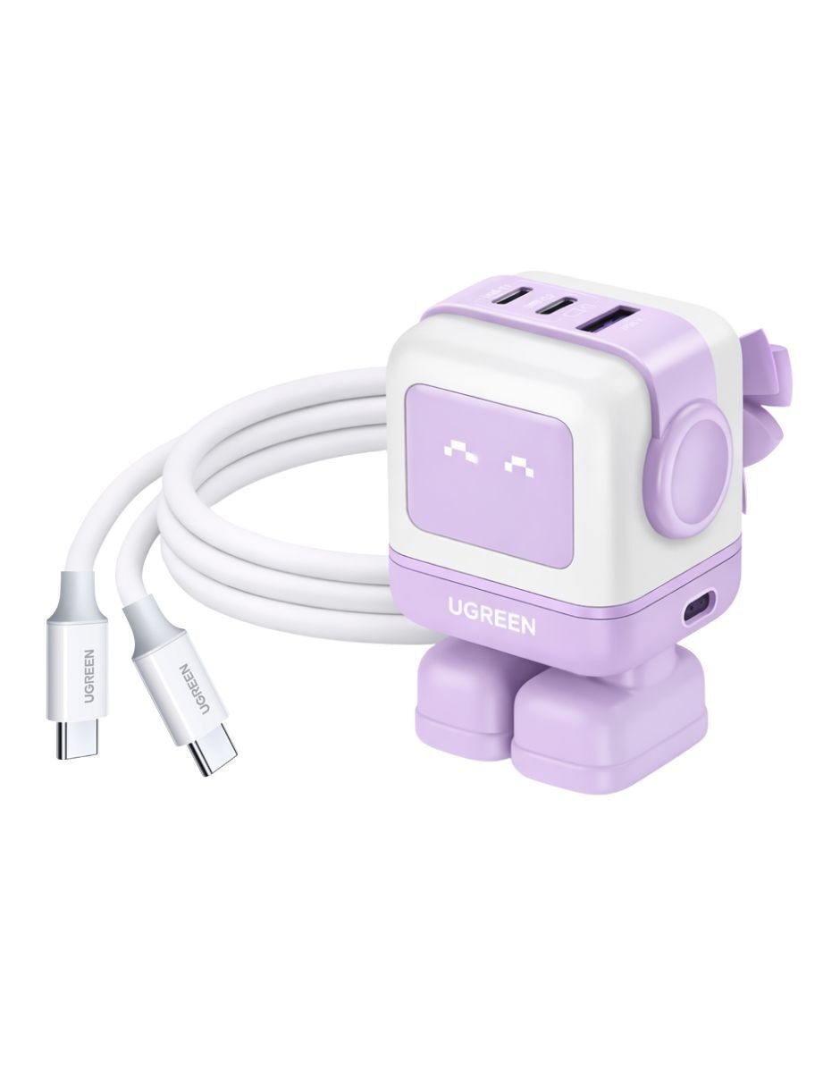 Cargador pared Robot cable USB C 60w de 1m USB tipo A + USB tipo C 65 W Cargador pared Robot cable USB C 60w de 1m USB tipo A + USB tipo C 65 W