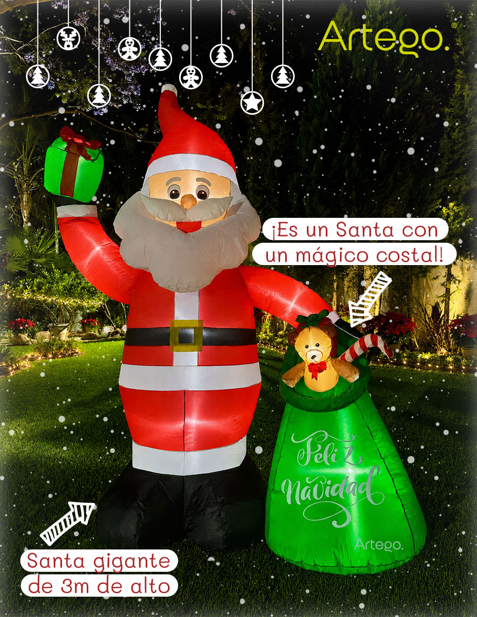 Inflable decorativo forma de santa claus 5
