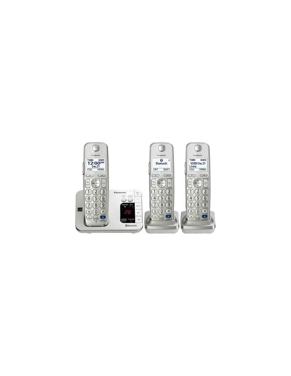 Set de teléfonos 3 auriculares inalámbrico Kx-Tge263Cg