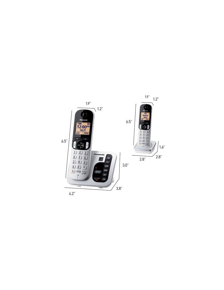 Set de teléfonos 2 auriculares inalámbrico Kx-Tg432Sk