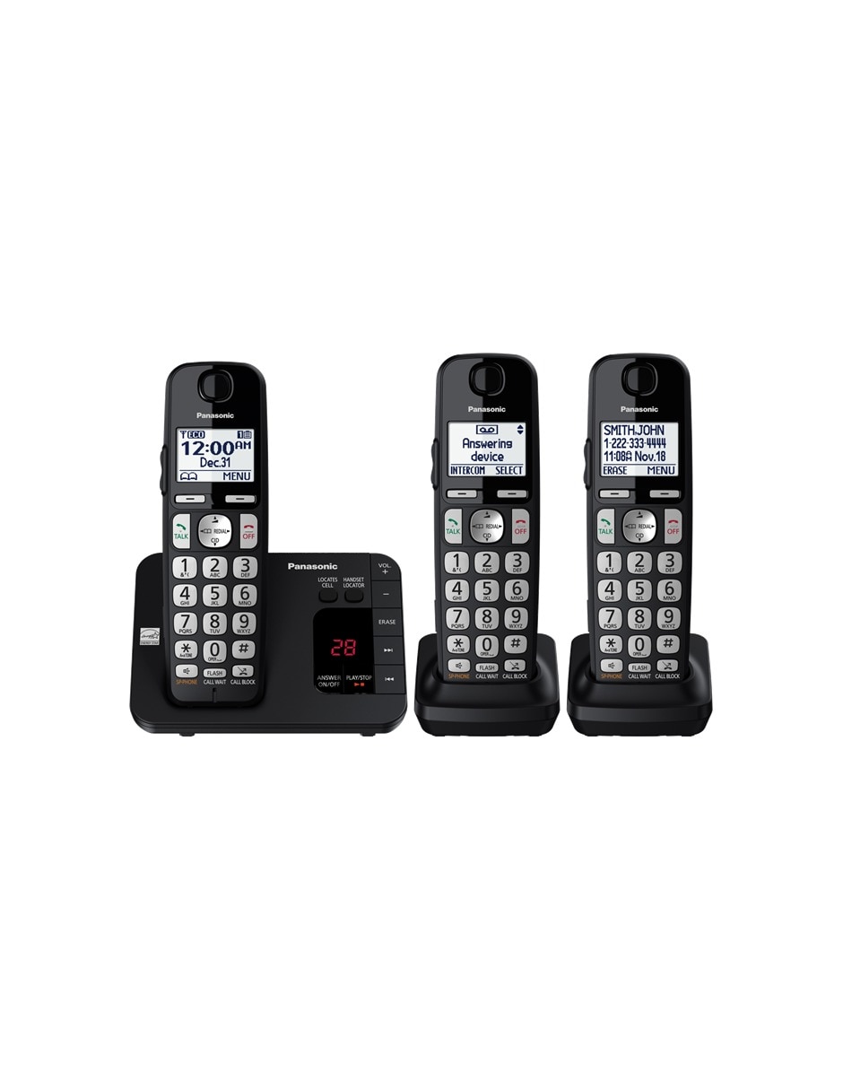 Set de teléfonos 3 auriculares inalámbrico Kx-Tg433B