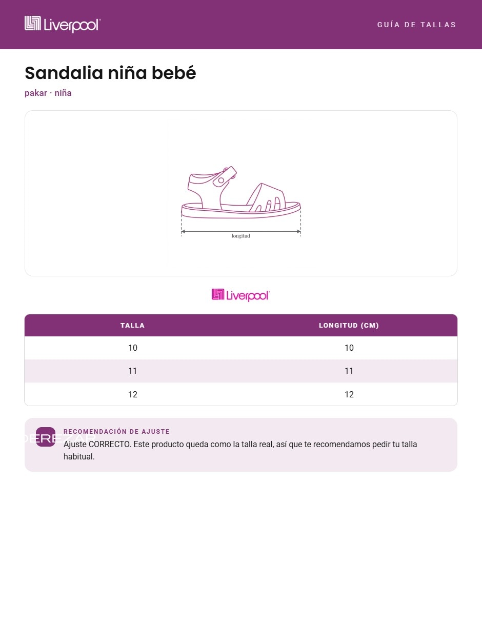 Sandalia para bebé niña