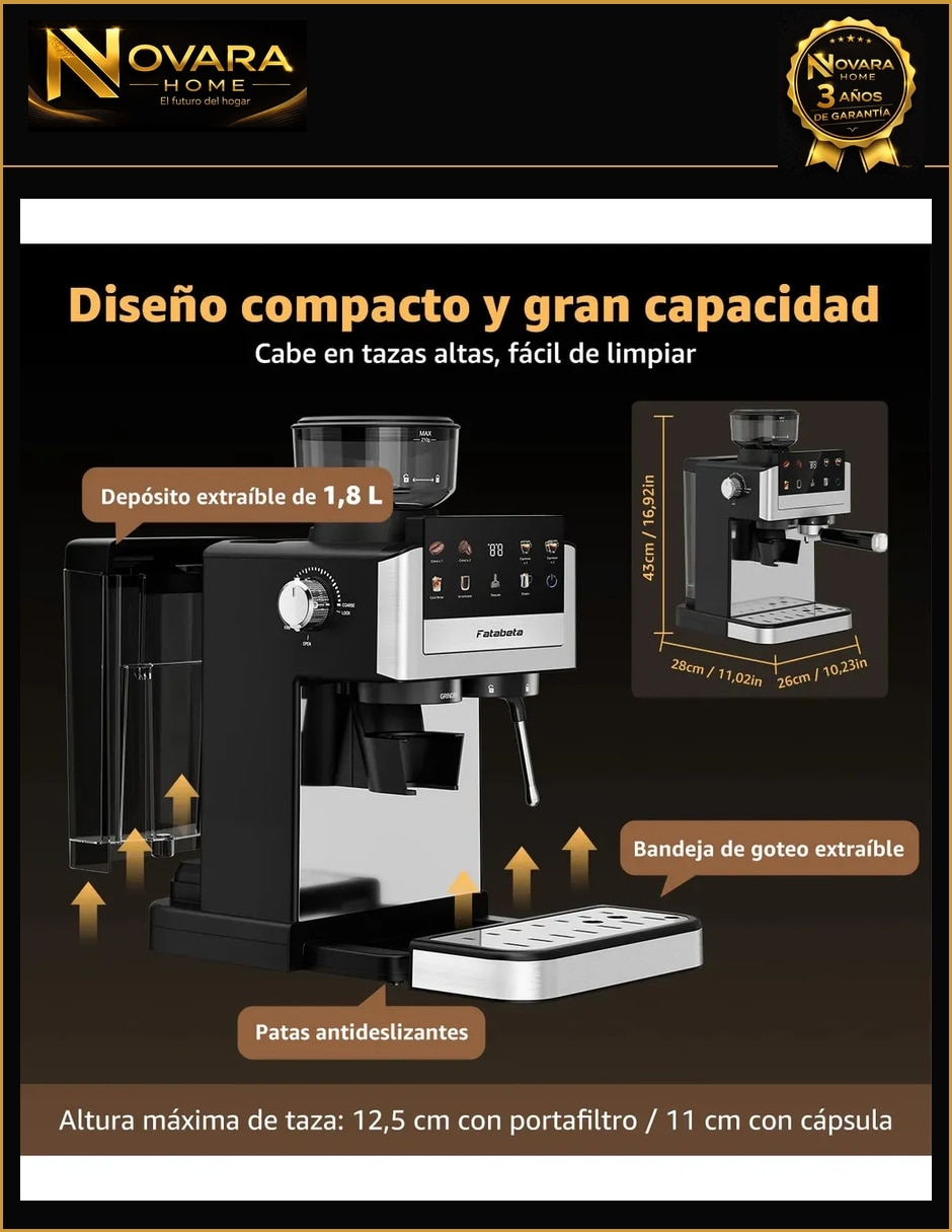 Cafetera con molino 12