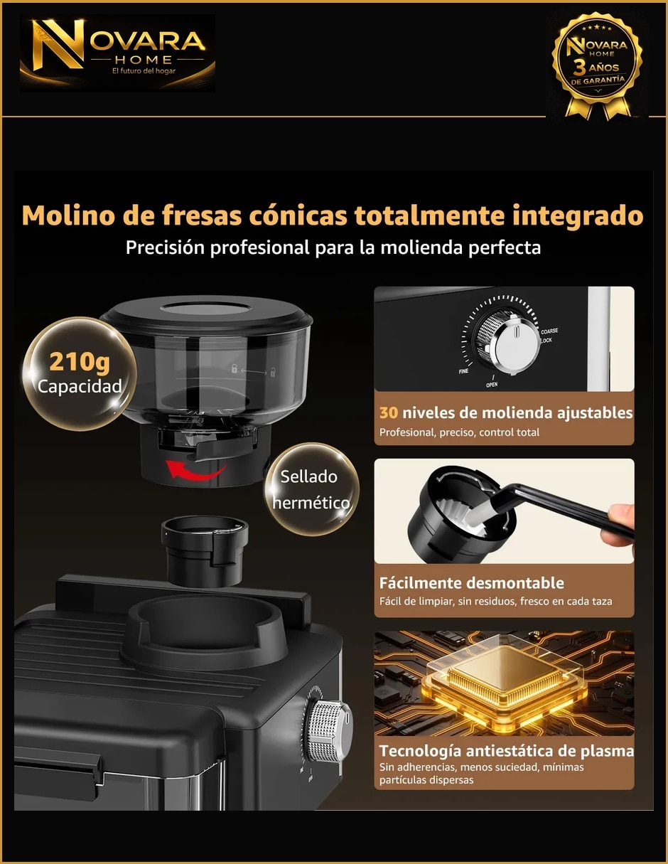 Cafetera con molino