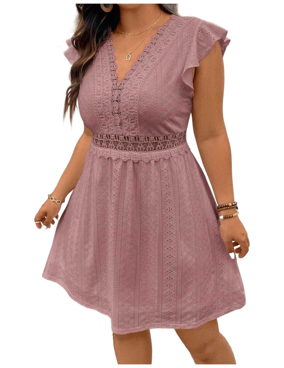 Vestido arriba rodilla casual para mujer 2