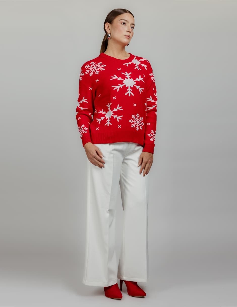 Suéter cuello redondo para mujer 5