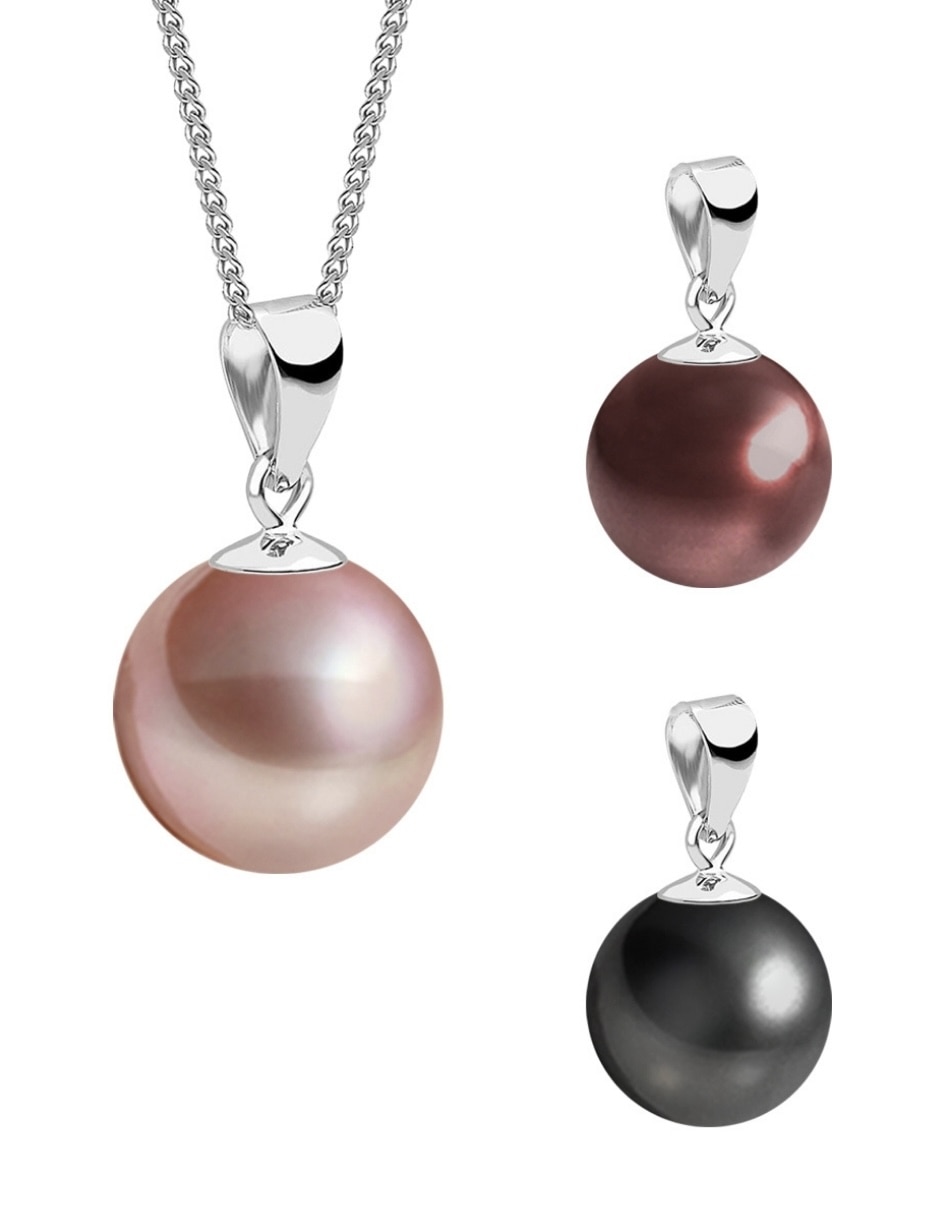 Set collar éclair de plata perla de cristal