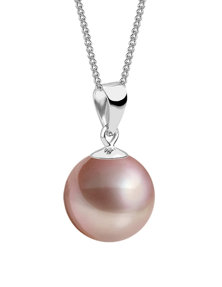 Set collar éclair de plata perla de cristal 5