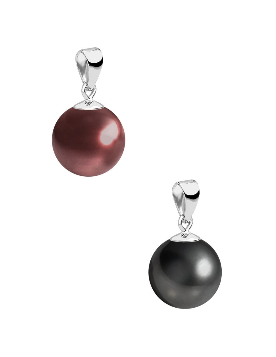 Set collar éclair de plata perla de cristal 7