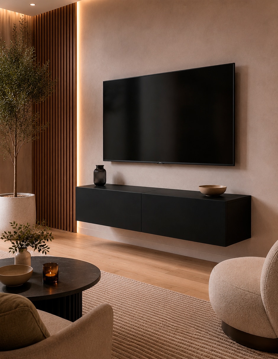 Mueble flotante para tv armable de mdf 4
