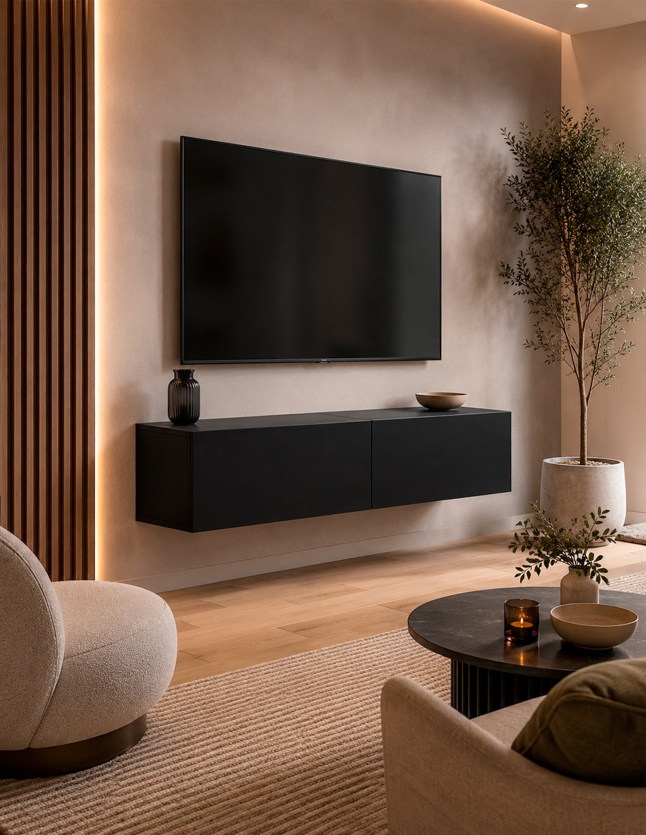 Mueble flotante para tv armable de mdf 2