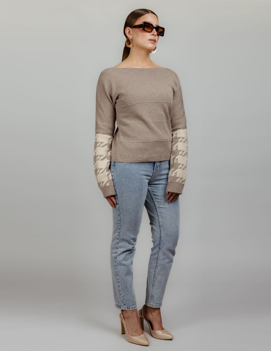Suéter cuello ojal para mujer 5