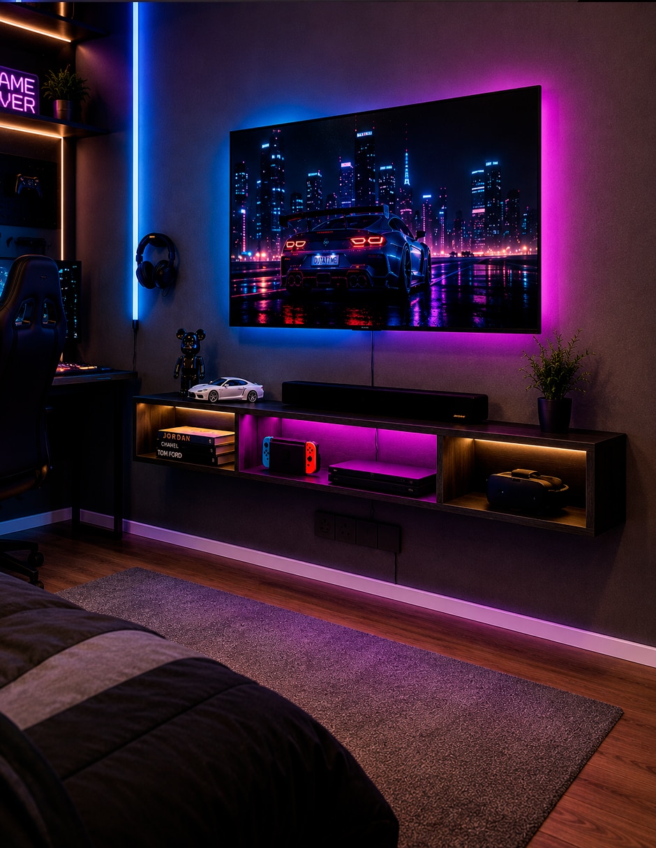 Mueble flotante para tv armable de mdf 4