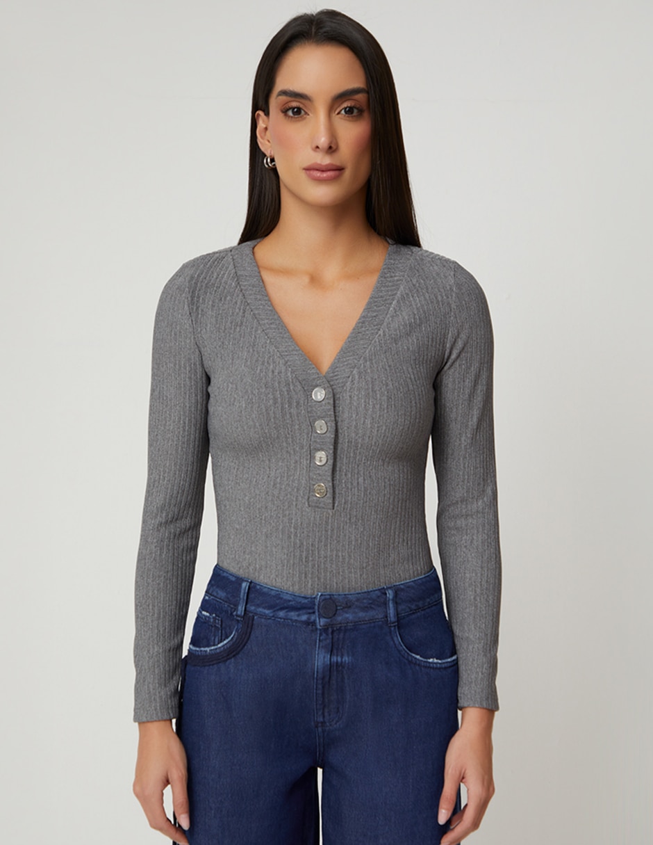 Blusa manga larga para mujer