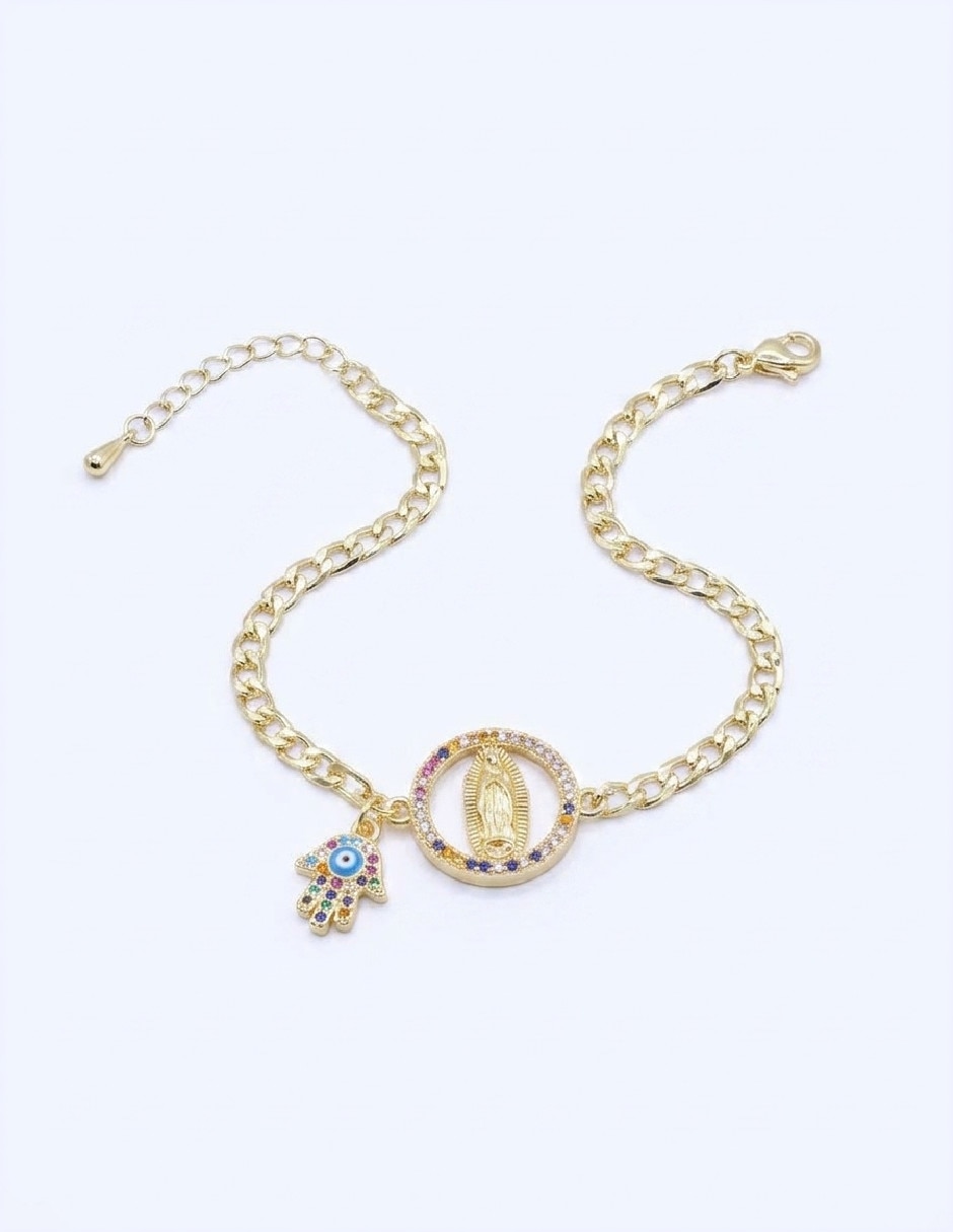 Pulsera de oro con zirconia 18 k Pulsera de oro con zirconia 18 k