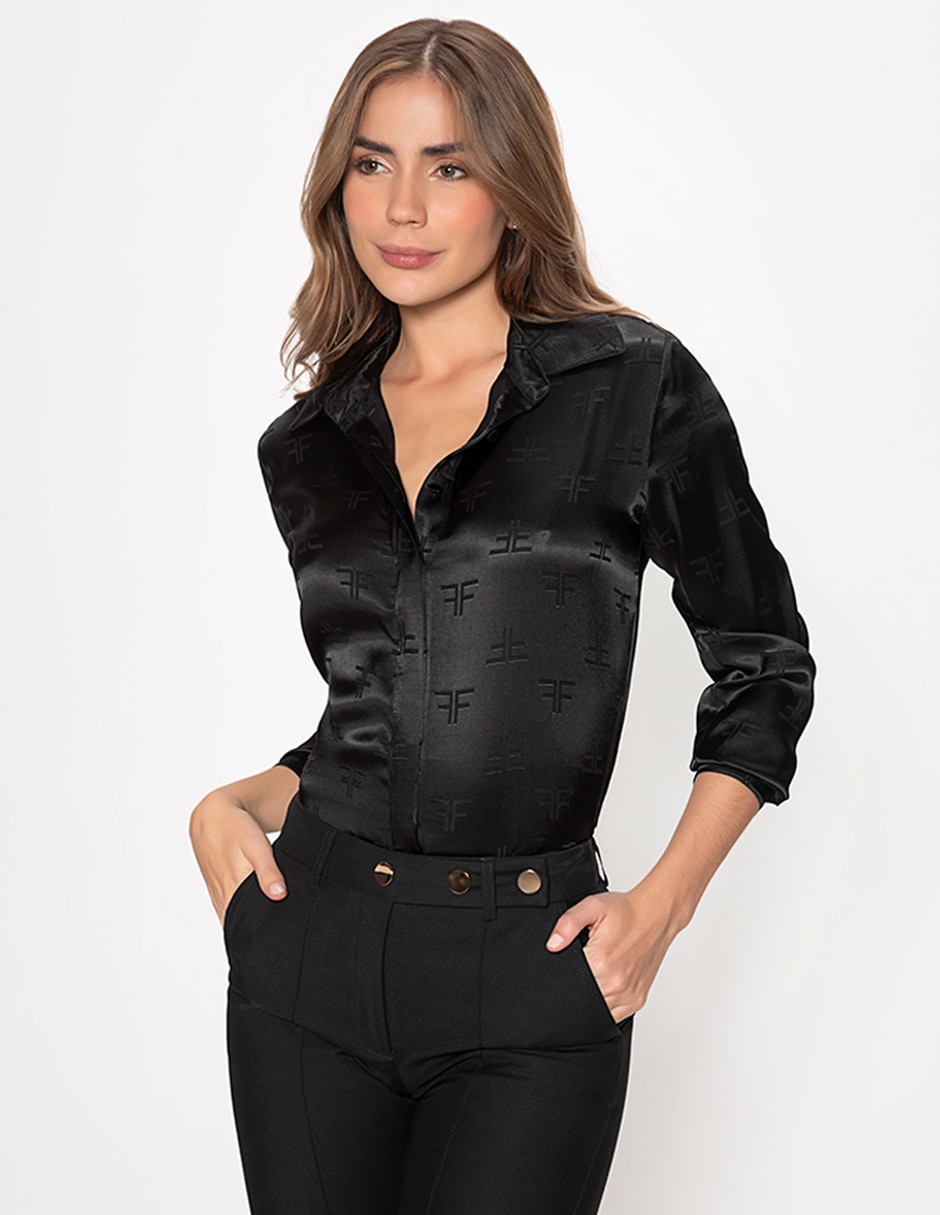 Blusa camisera manga larga para mujer Blusa camisera manga larga para mujer