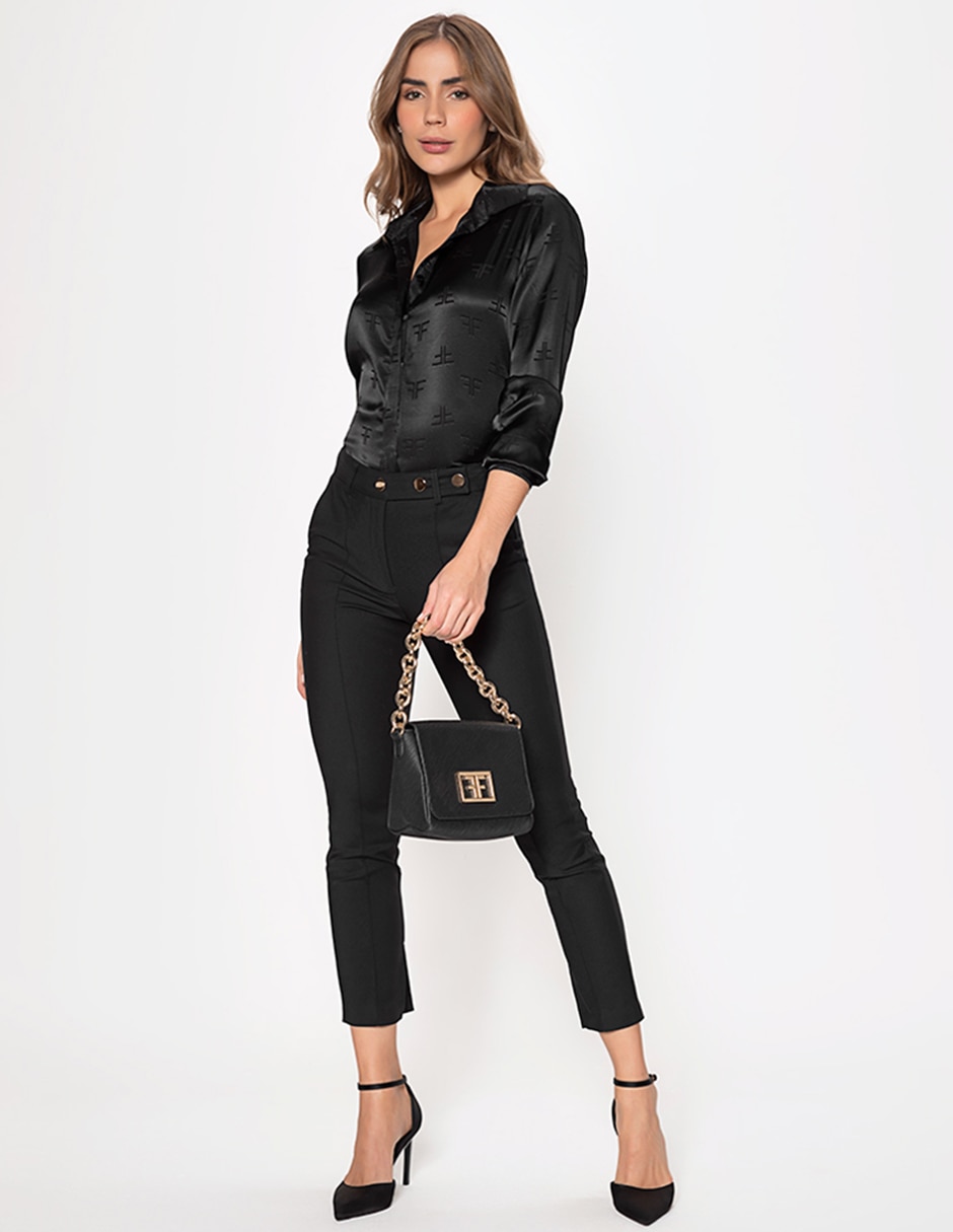 Blusa camisera manga larga para mujer 4