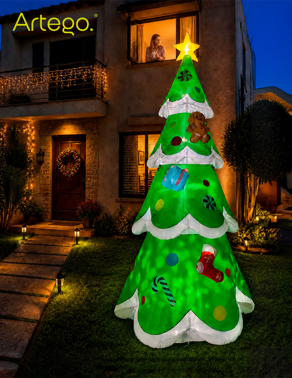 Inflable decorativo forma de árbol de navidad 3