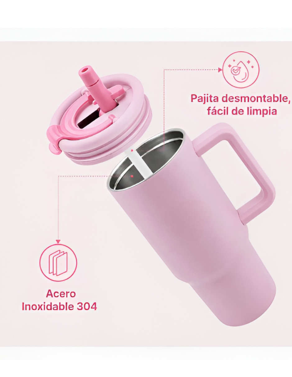 Termo doble pared de acero inoxidable con tapa doble rosca 1.1 L 3
