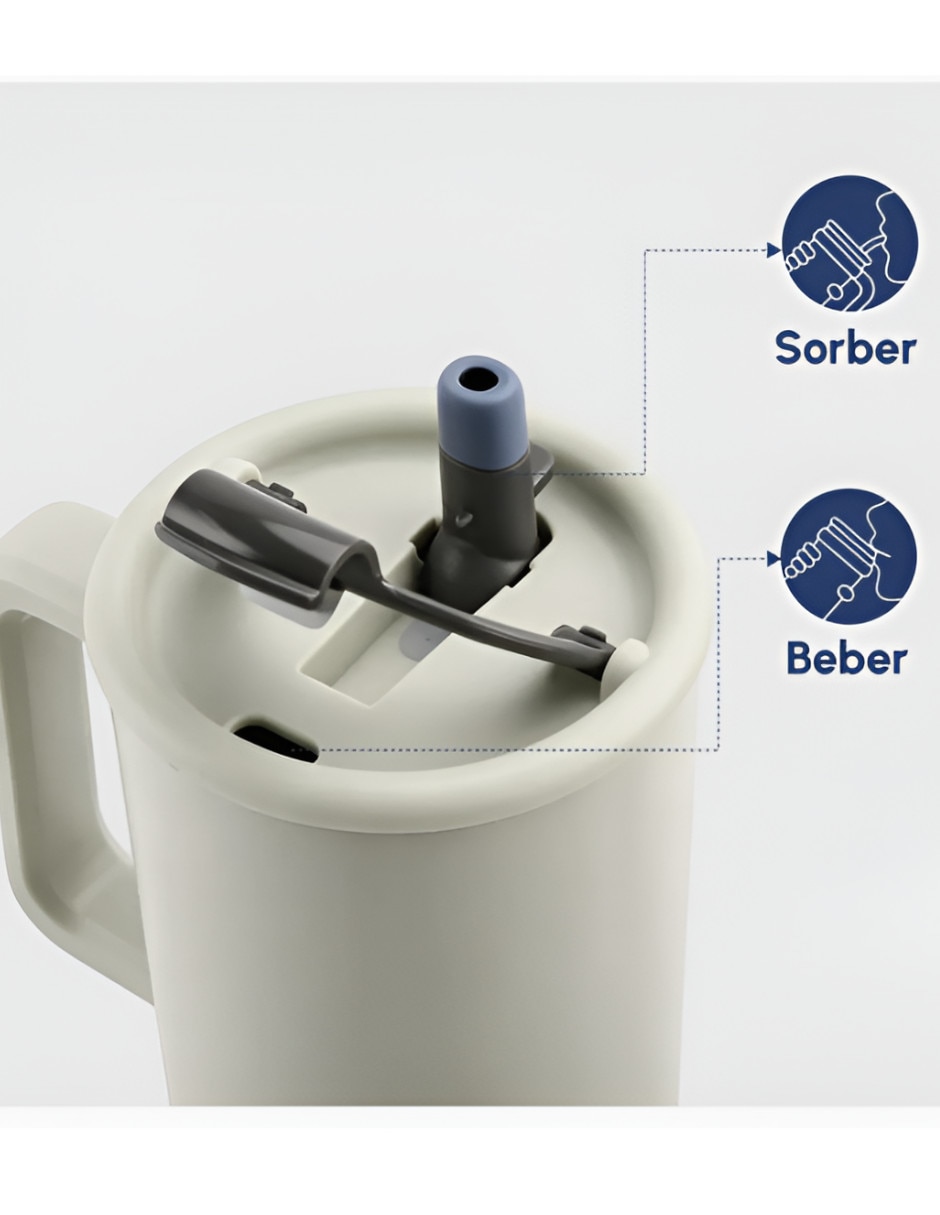 Termo doble pared de acero inoxidable con tapa doble rosca 1.1 L