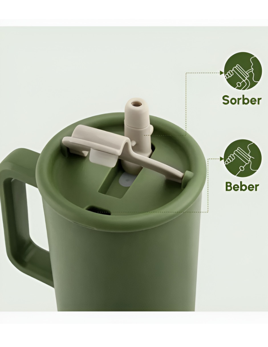 Termo de Acero inoxidable con tapa doble rosca 1.1 L 3