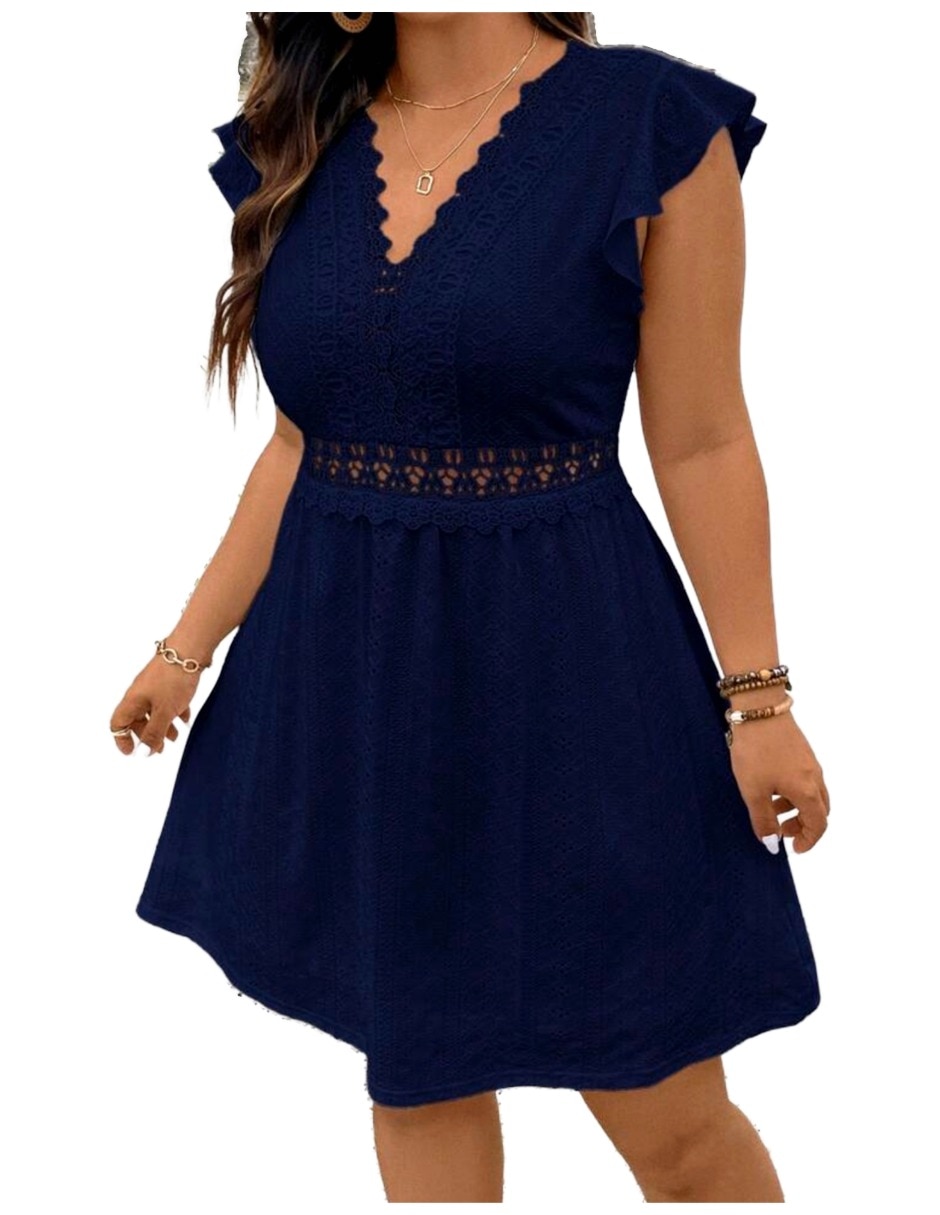 Vestido arriba rodilla casual para mujer 3