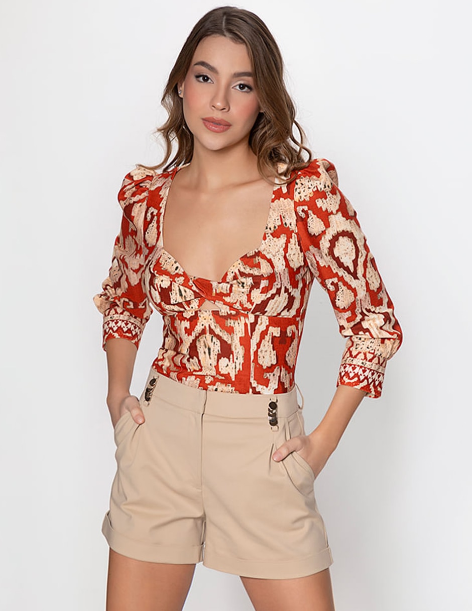 Blusa congo sunset manga 3/4 para mujer Blusa congo sunset manga 3/4 para mujer