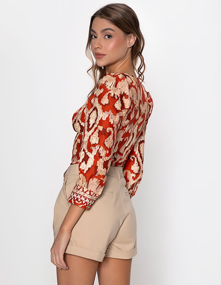 Blusa congo sunset manga 3/4 para mujer 2