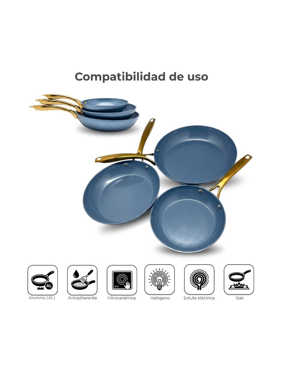 Set de sartenes de aluminio forjado 2 piezas 4