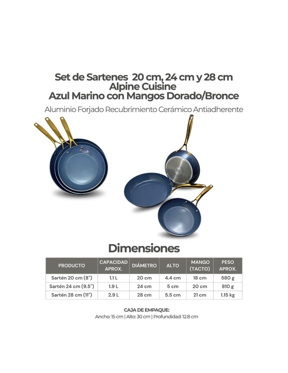Set de sartenes de aluminio forjado 2 piezas 5