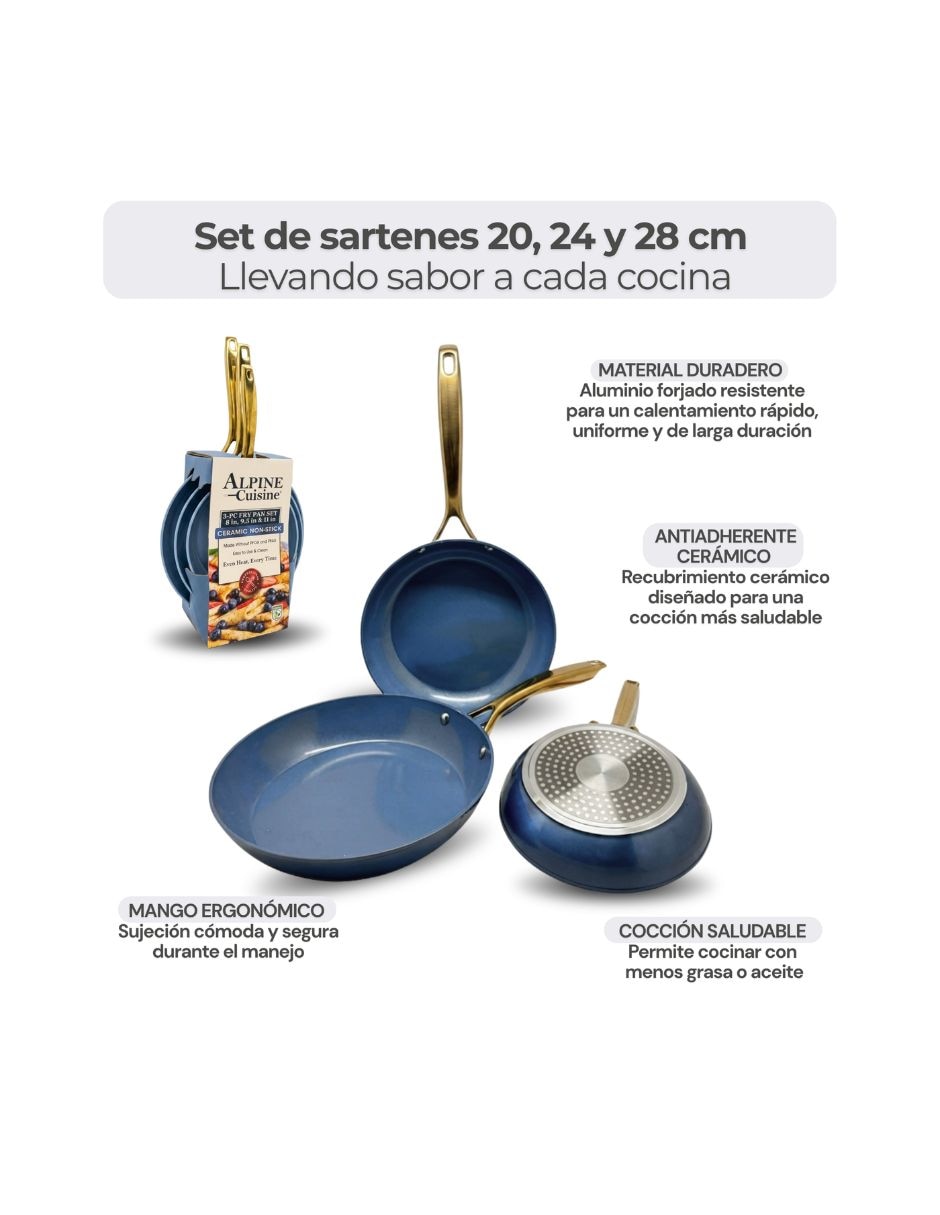 Set de sartenes de aluminio forjado 2 piezas 3