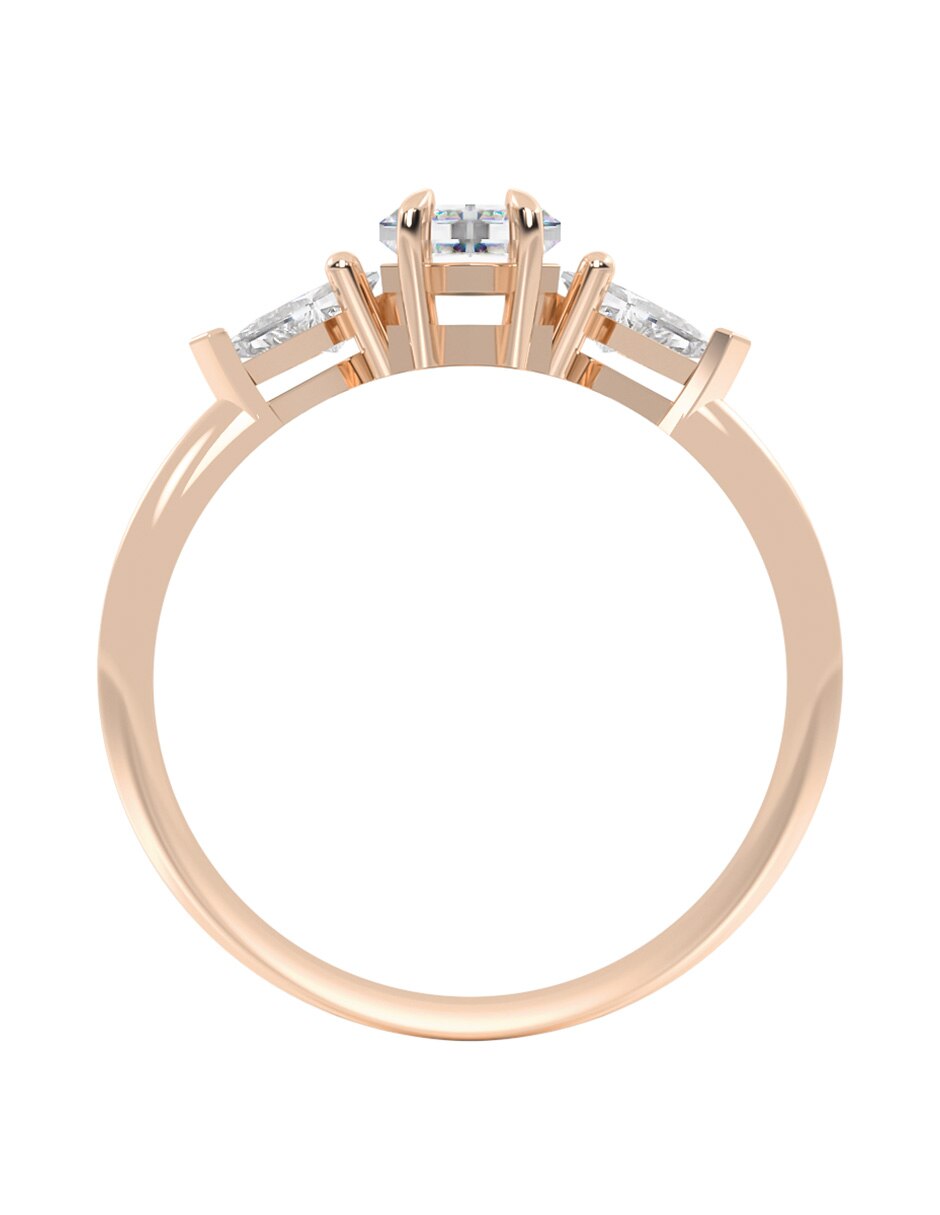 Anillo de compromiso de oro 14 k 3