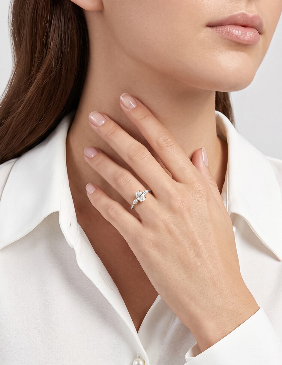Anillo de compromiso de oro 10 k 3