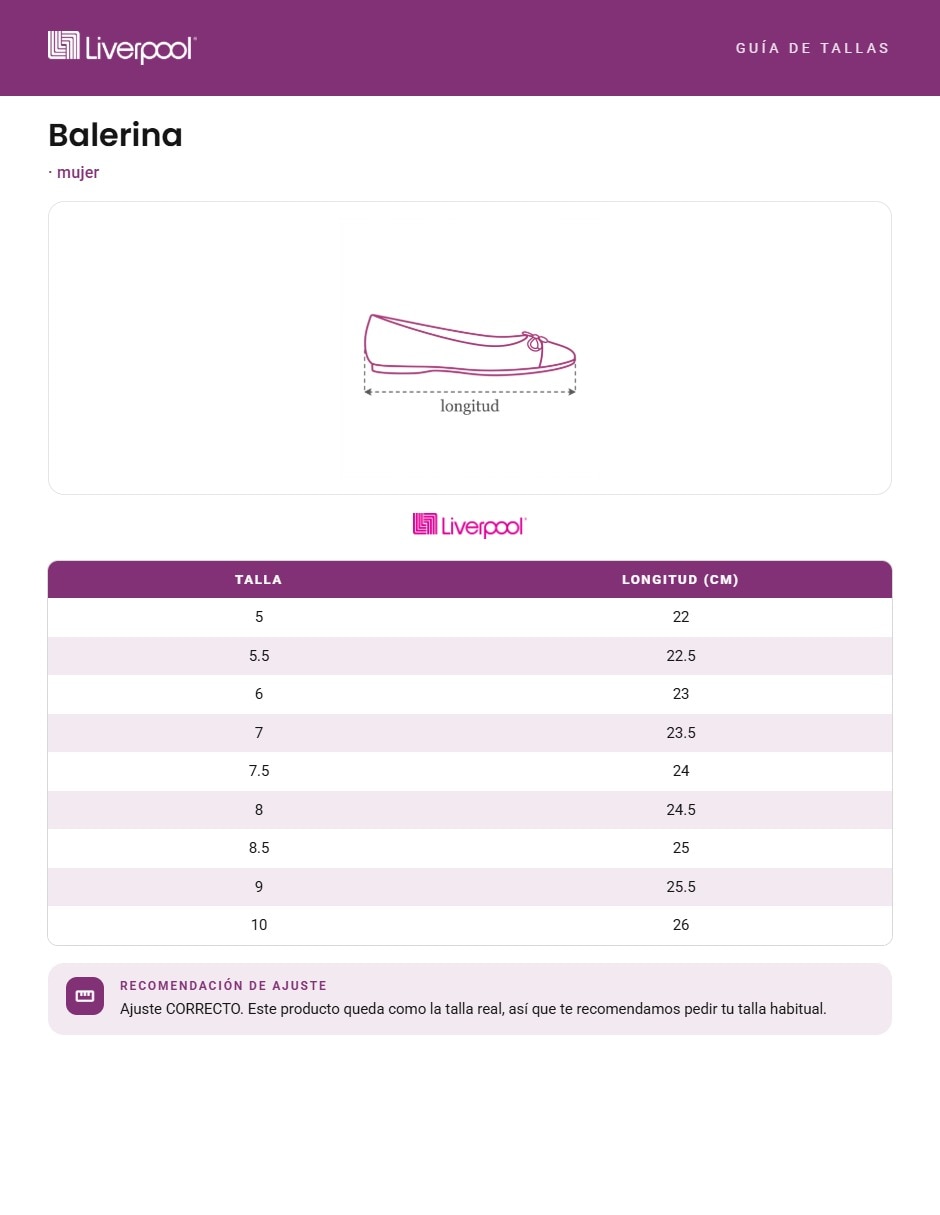 Balerina michaela de piel para mujer 6