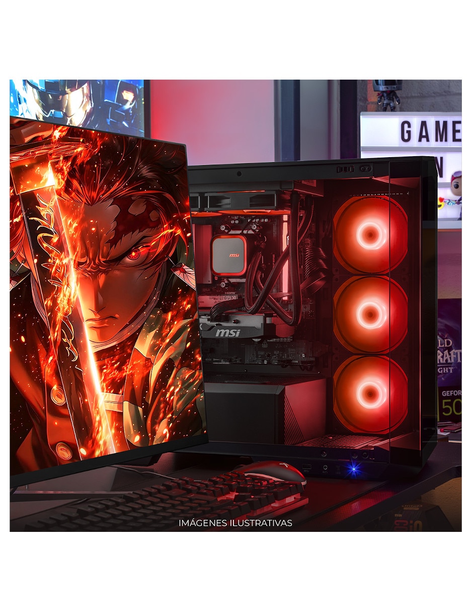 Computadora gamer 27 pulgadas full hd amd ryzen 7 nvidia geforce rtx 5060 Ti 16 gb ram