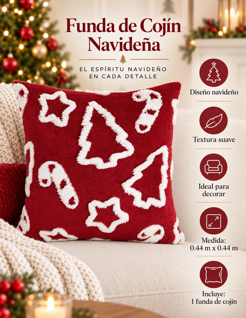 Funda cojín navidad 3