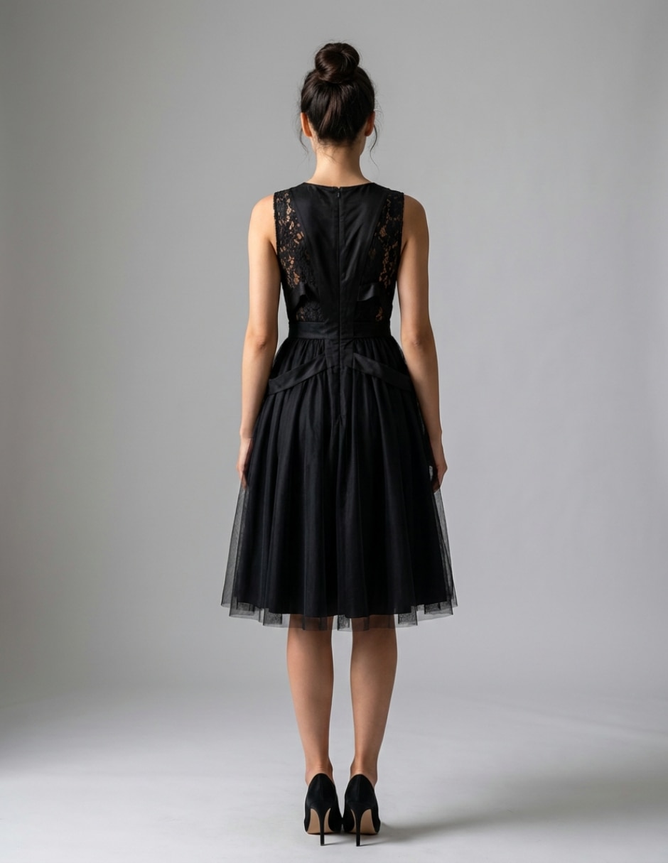 Vestido a la rodilla cocktail para mujer 4