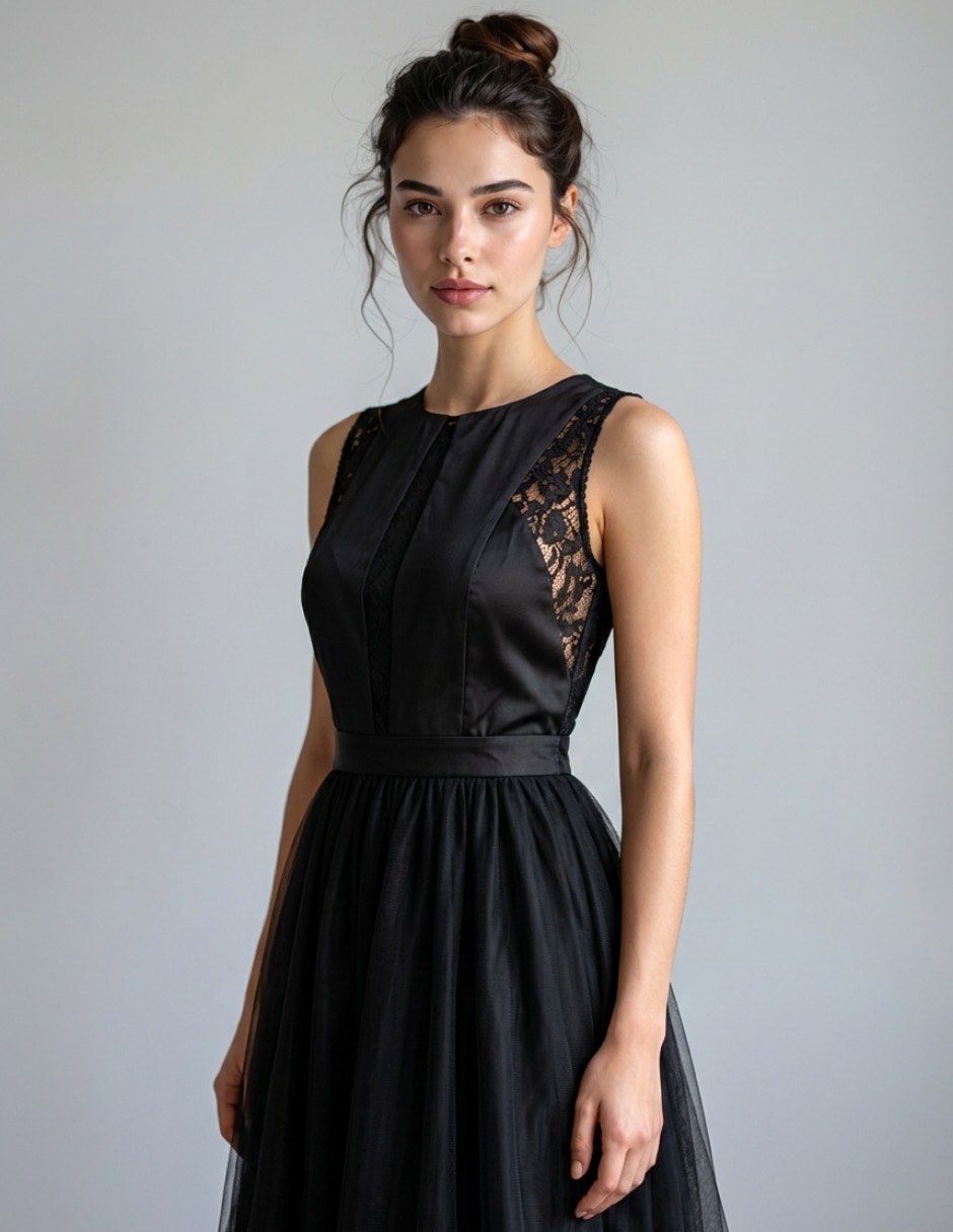 Vestido a la rodilla cocktail para mujer 3