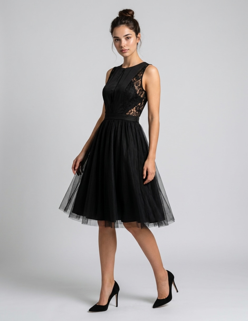 Vestido a la rodilla cocktail para mujer 2
