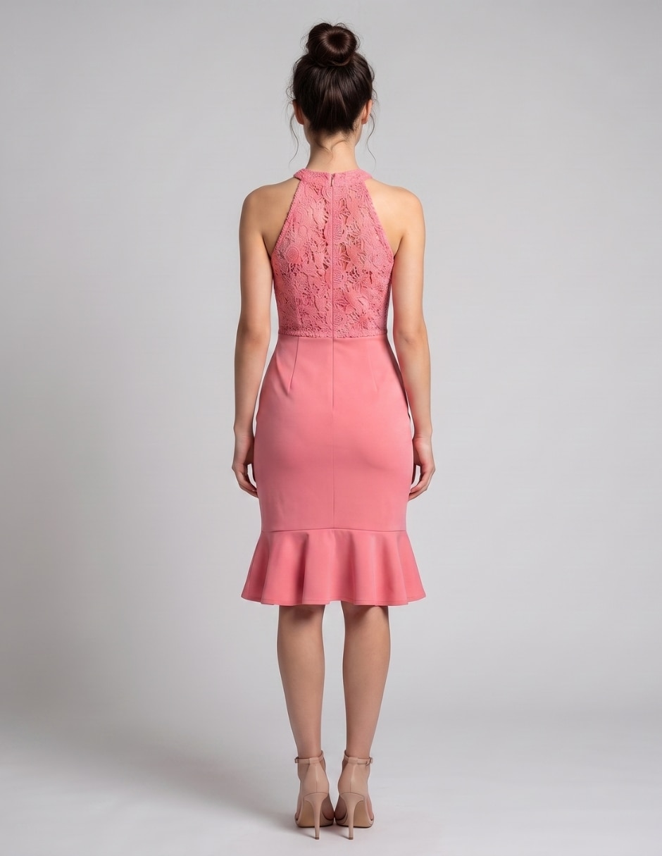 Vestido arriba rodilla casual para mujer 4