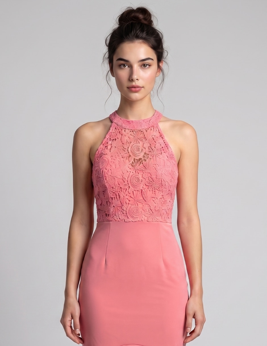 Vestido arriba rodilla casual para mujer 3