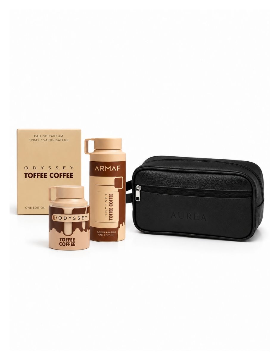 Kit Eau de parfum odyssey toffee Coffee + Neseser para unisex