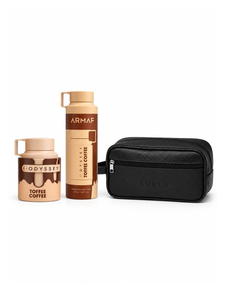 Kit Eau de parfum odyssey toffee Coffee + Neseser para unisex
