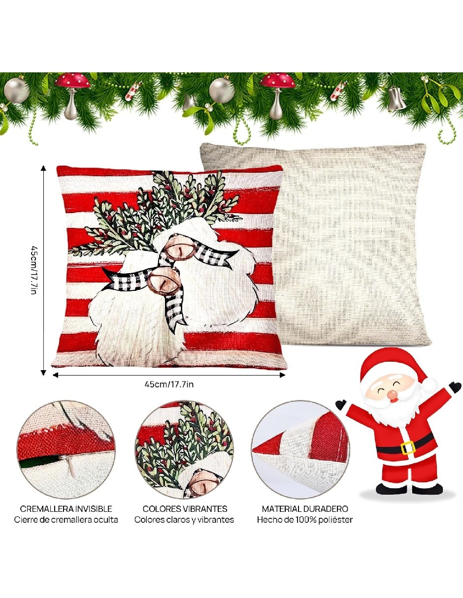 Set funda cojín navidad 4