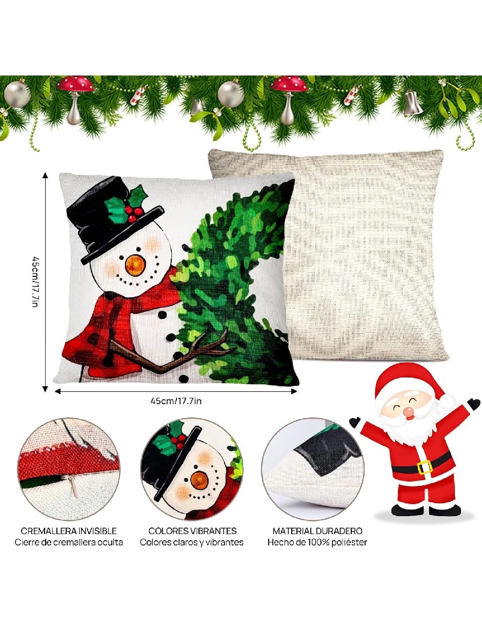 Set funda cojín navidad 4
