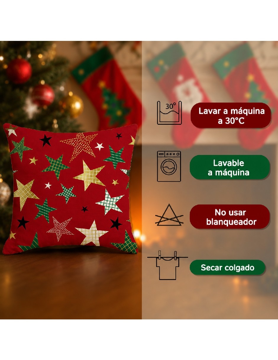 Set funda cojín navidad 4
