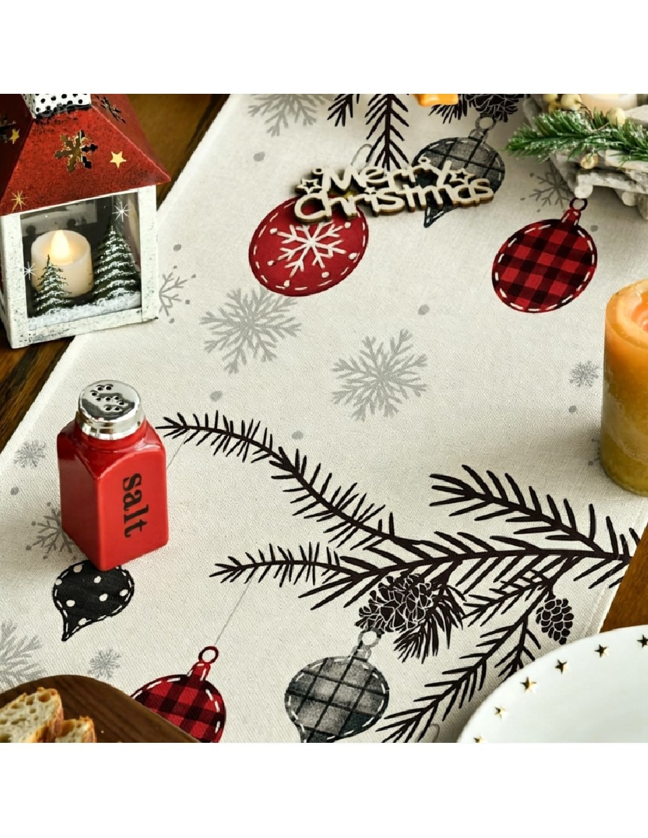 Camino mesa rectangular navidad 2
