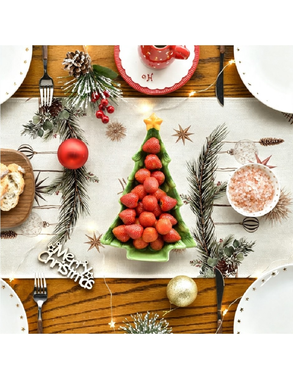 Camino mesa rectangular navidad 3