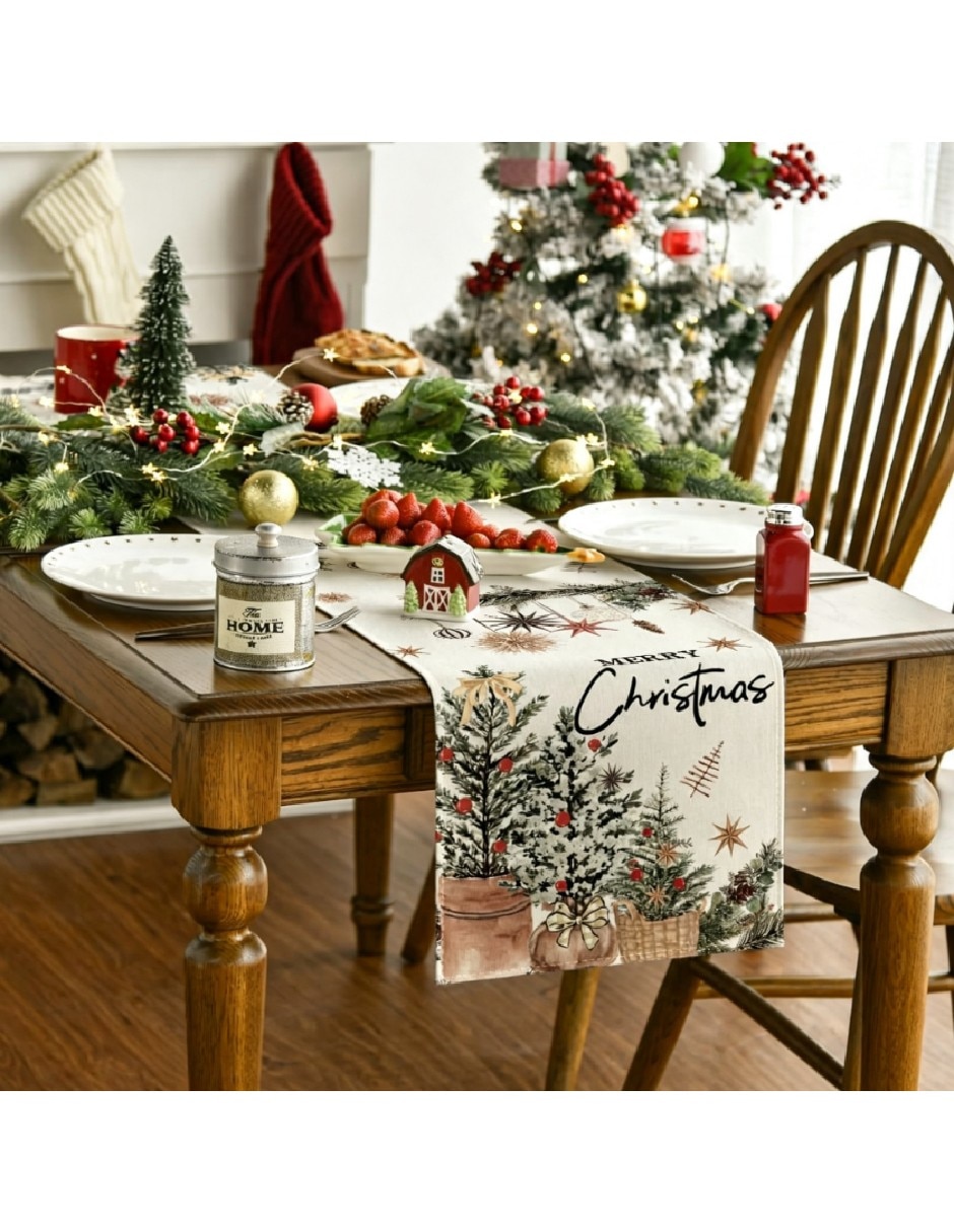 Camino mesa rectangular navidad 2