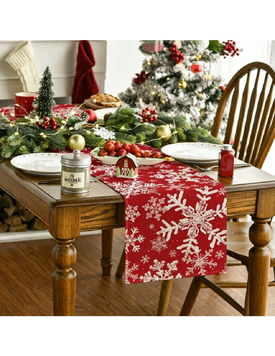 Camino mesa rectangular navidad 3